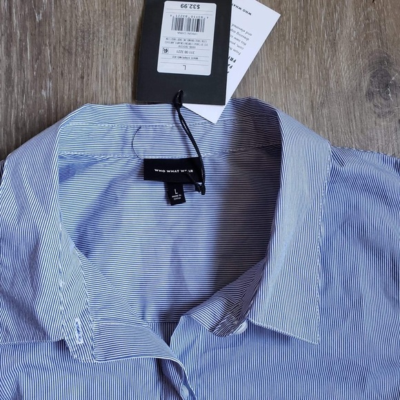 NWT Striped sleeveless dress shirt - Picture 2 of 7